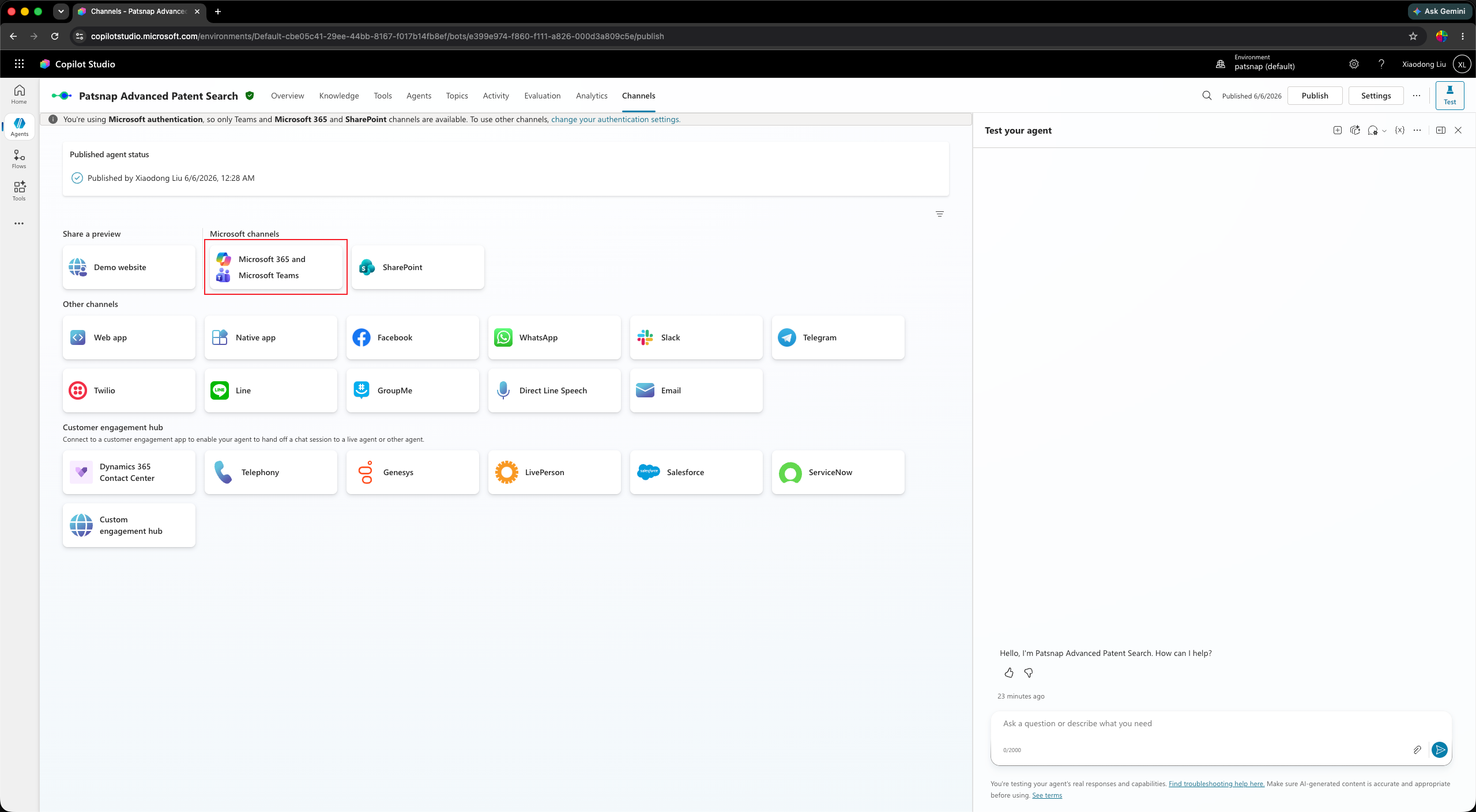 添加 Microsoft 365 和 Microsoft Teams 1
