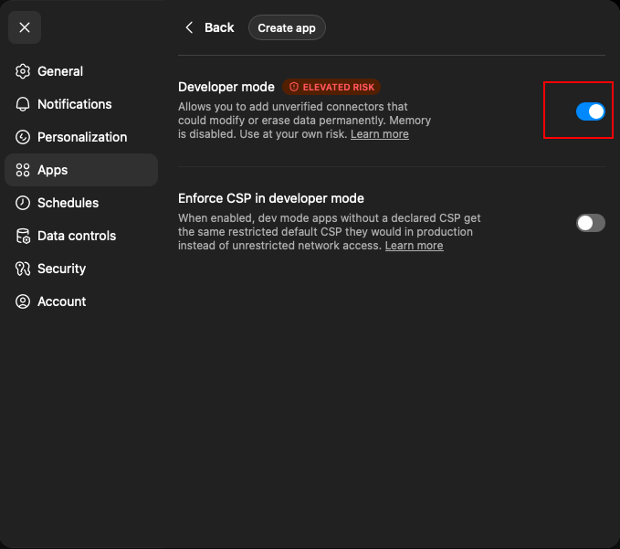 启用 Developer Mode