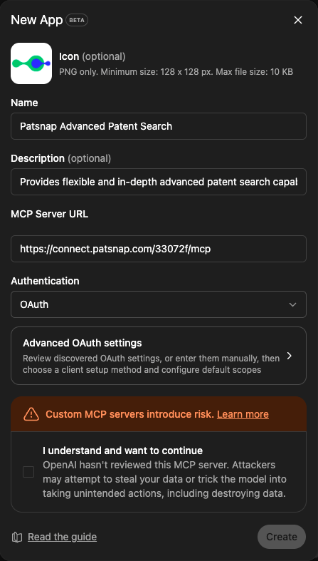 填写应用信息并配置 OAuth 1
